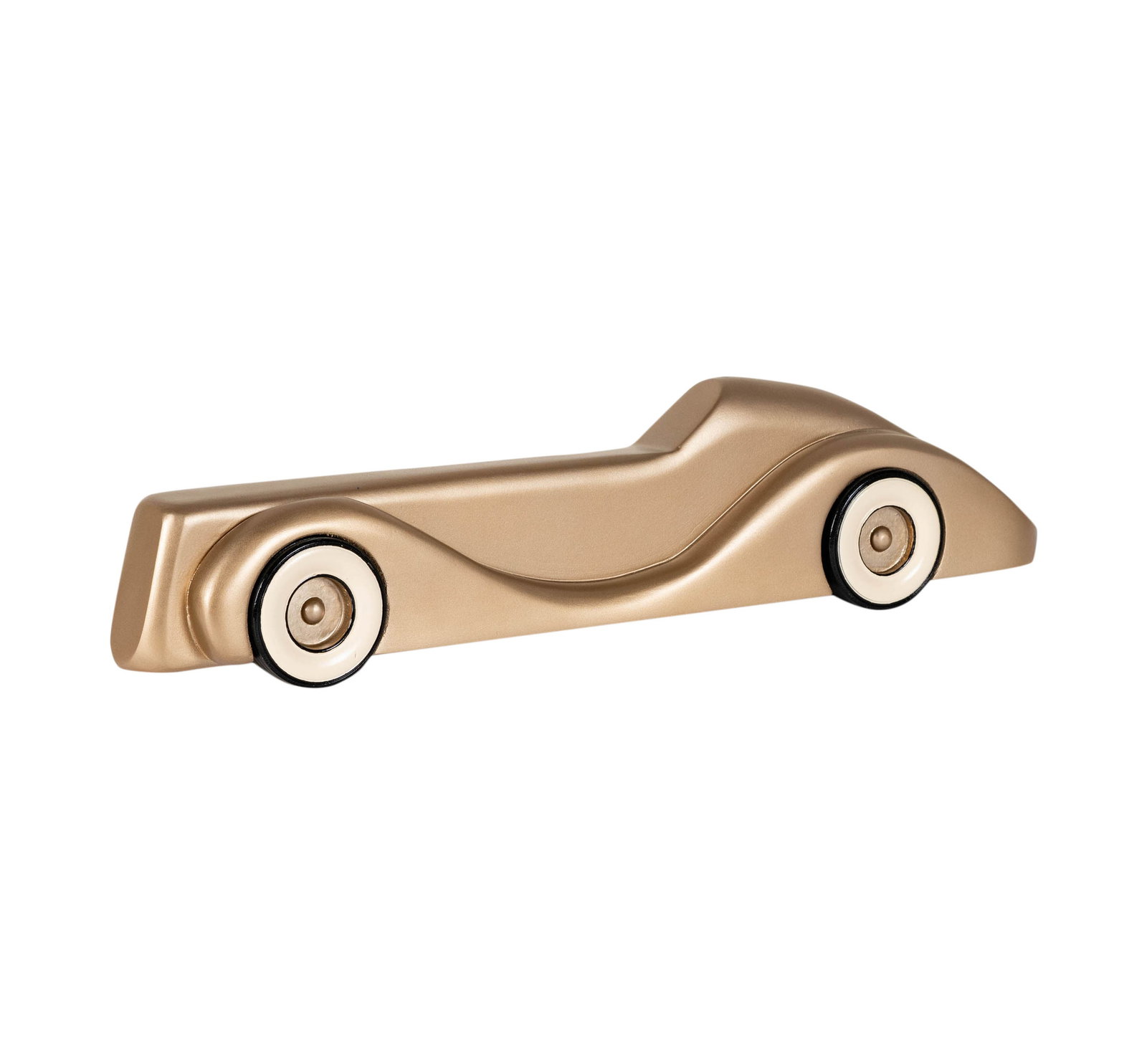 Best of Show Award Ventura Motorsport Gathering 2017: a painted wood car form trophy, with dedication plaque for the 10th Annual Ventura Motorsports Gathering to the underside, also signed to the underside 4 1/4 x 21 1/4 x 4 in. (10.8 x 54 x 10.2 cm.)