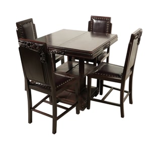 Square Deco Game Table with Chairs
