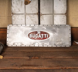 Bugatti Logo Aluminum Motor Plate