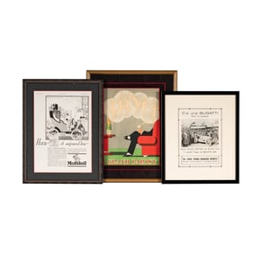 Three Framed French Advertisements Posters