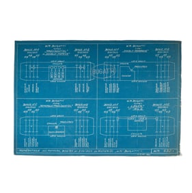 Unframed Bugatti Blueprint
