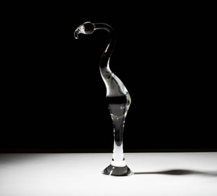Steuben Glass Flamingo Sculpture