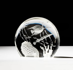 Steuben Glass Diver's Paradise Sculpture