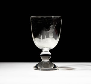 Steuben Glass Shepherds Cup Goblet