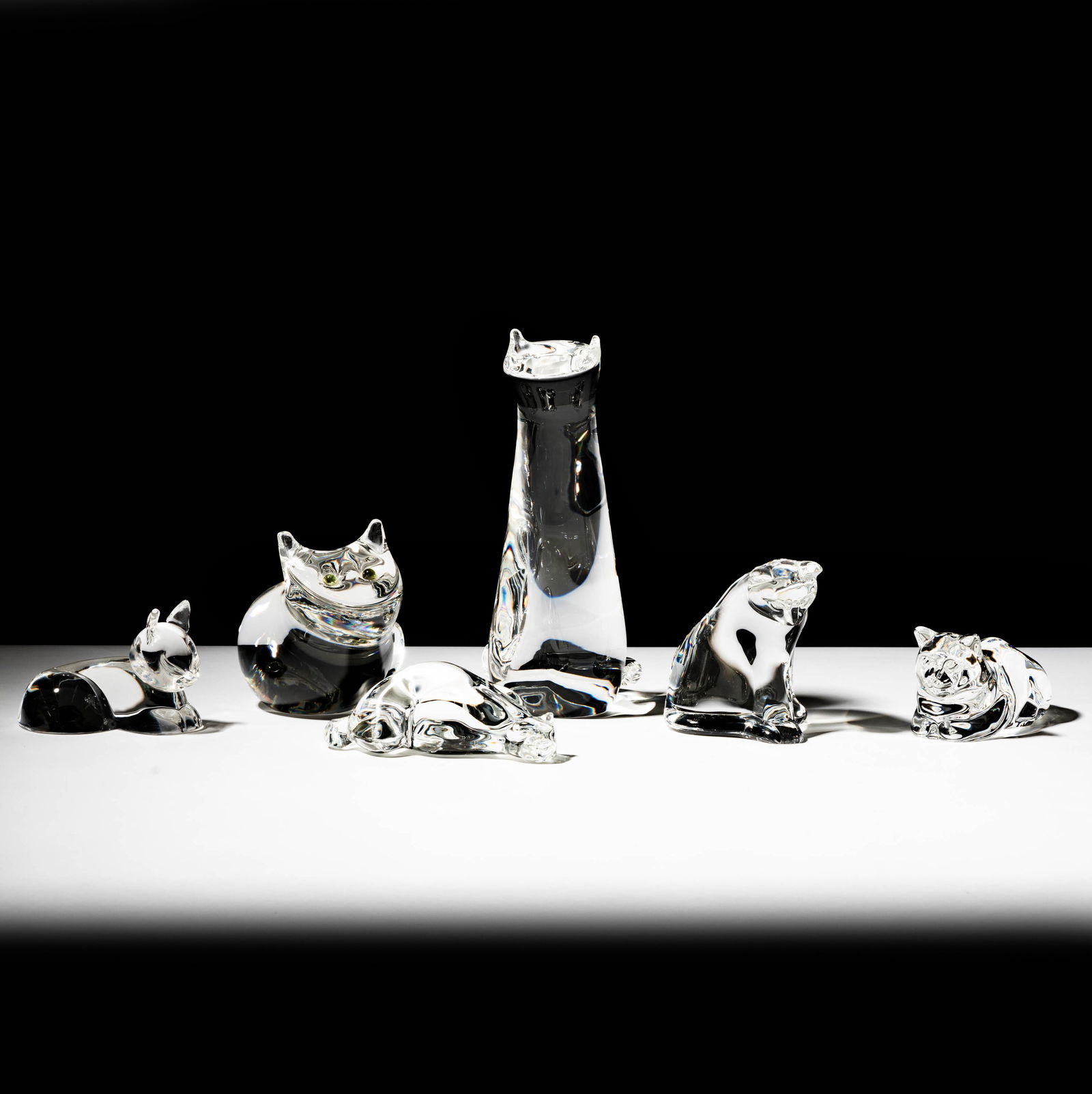 Six Steuben Glass Cat Sculptures (1 of 17)
