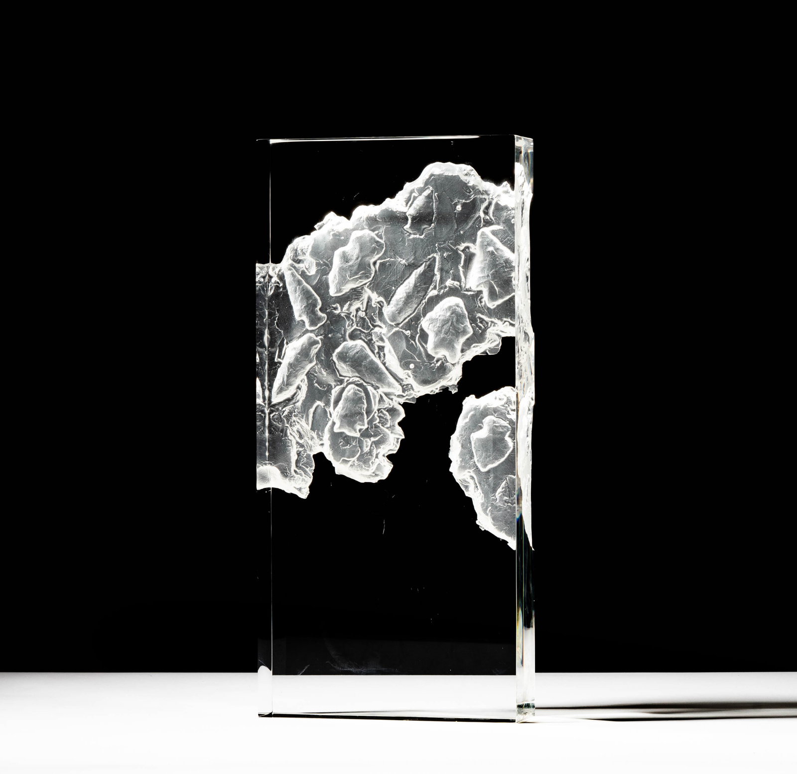 Steuben Glass Arrowheads Sculpture: designed by David Dowler; signed; 13 3/4 x 6 1/2 x 2 in. (34.9 x 16.5 x 5.1 cm.); ; Provenance: The collection of Santa Barbara Steuben collector Joel Kreiner