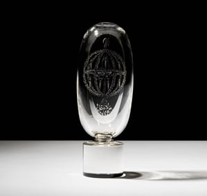 Steuben Glass Domed Christmas Sculpture