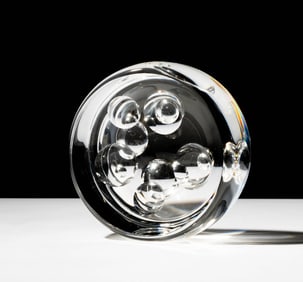Steuben Glass Circles Sculpture