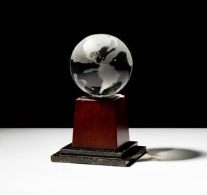 Steuben Glass Terrestrial Globe