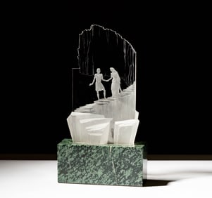 Steuben Glass Telos Poetry Sculpture