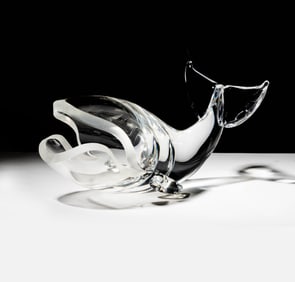 Steuben Glass Great Whale Sculpture