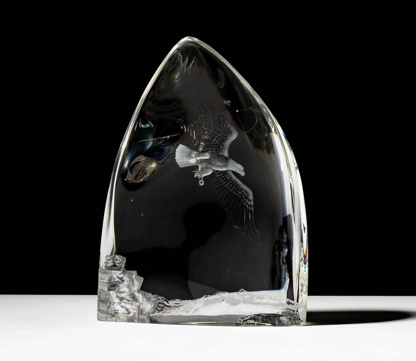 Steuben Glass Eagle's Flight Sculpture (1 of 6)