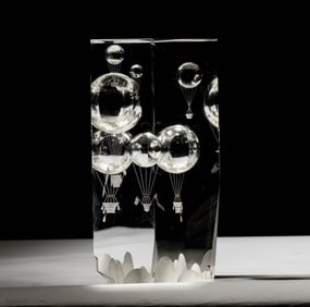 Steuben Glass Balloon Rally Sculpture