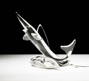 Steuben Glass Game Fish Sculpture