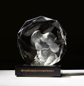 Steuben Glass Beethoven Sculpture