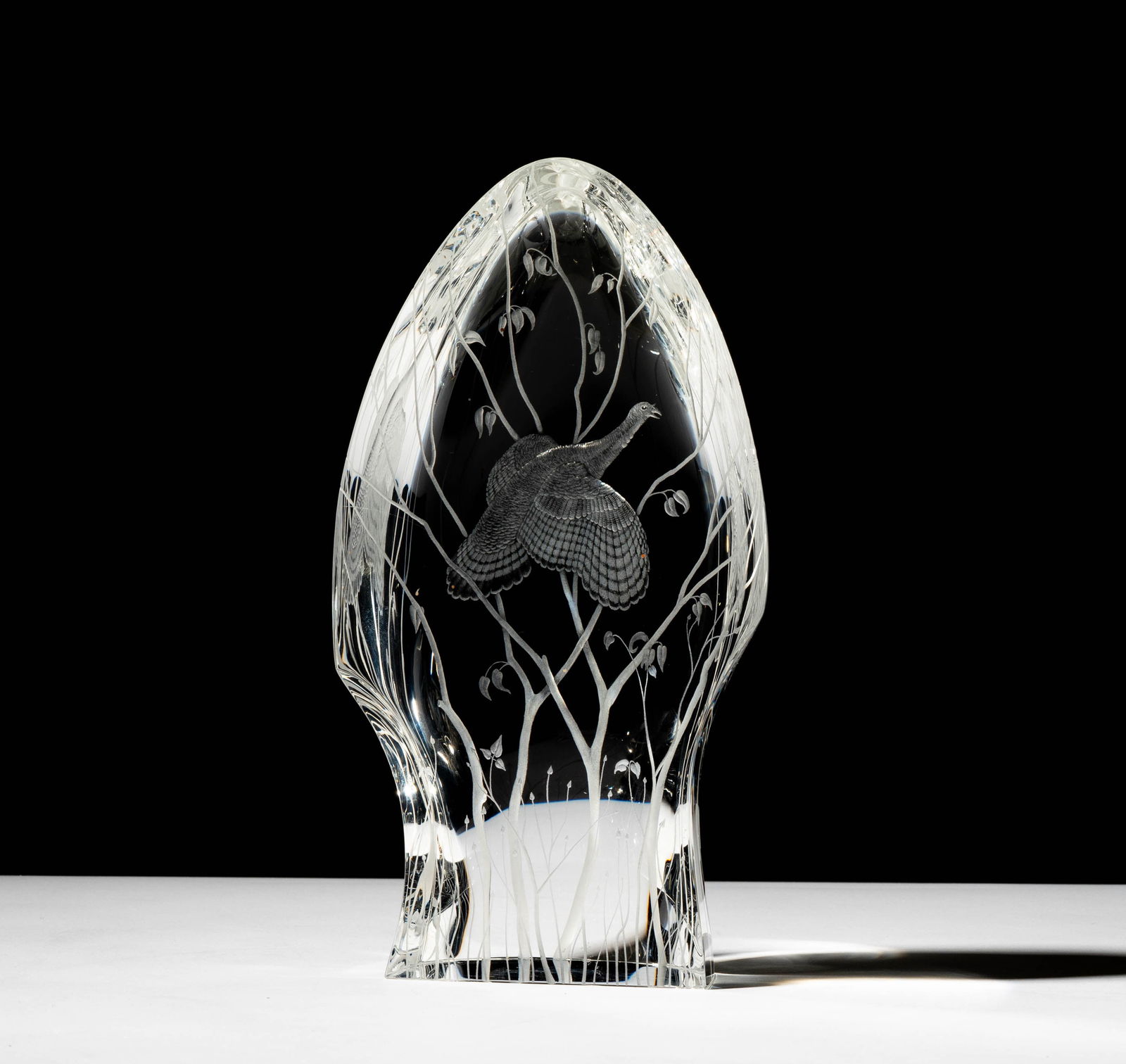 Steuben Glass Wild Turkey Rising Sculpture (1 of 7)