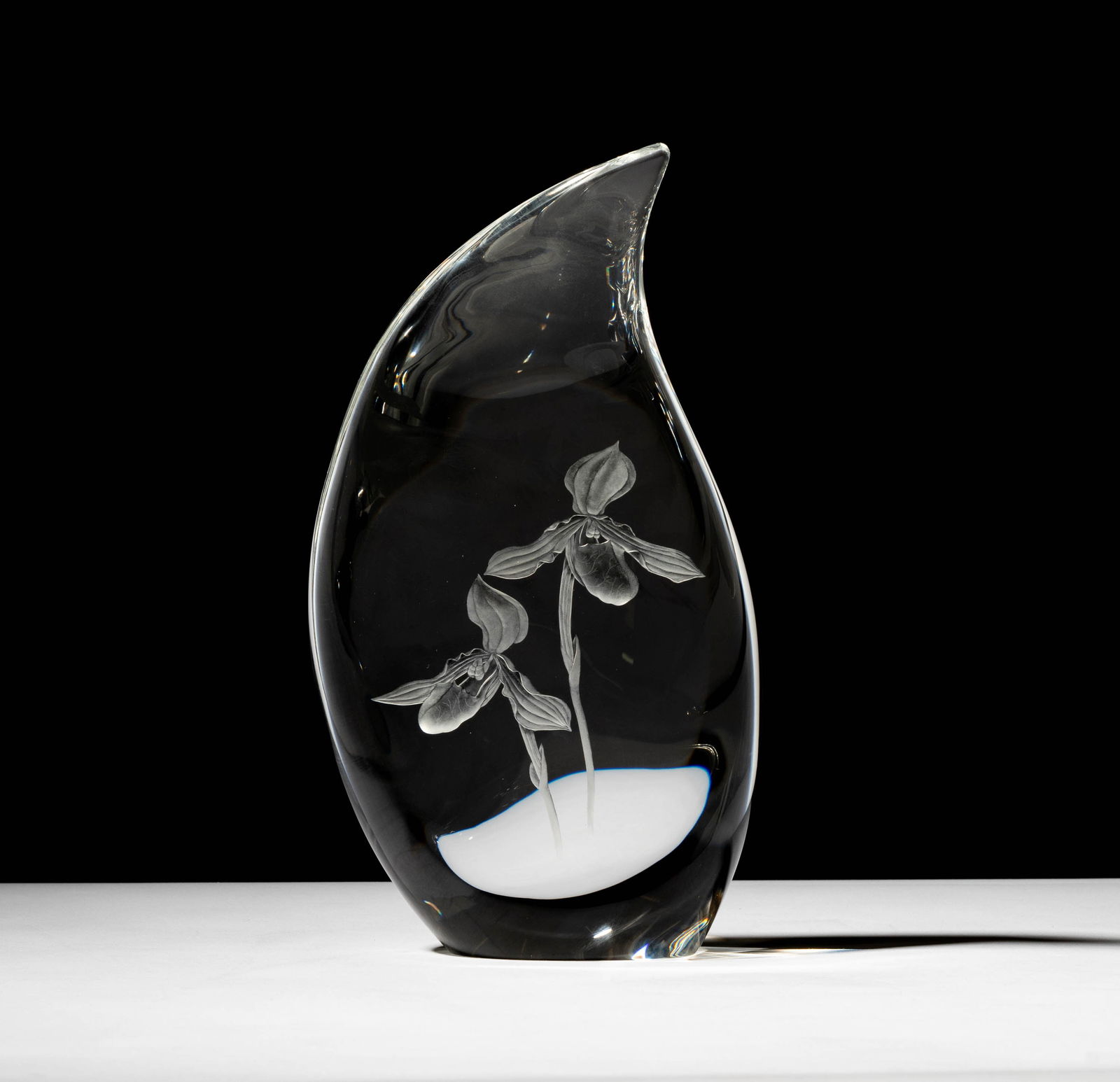 Steuben Glass Island Orchid Sculpture (1 of 6)