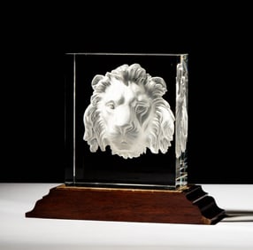 Steuben Glass Majestic Lion Sculpture