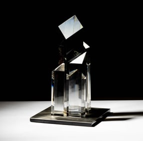 Steuben Glass Cityscape Sculpture