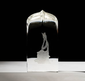 Steuben Glass Bodhisattva Sculpture