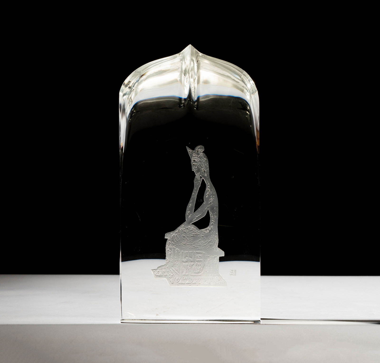 Steuben Glass Bodhisattva Sculpture (1 of 8)