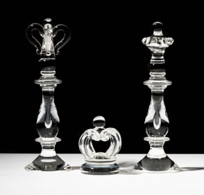 Three Steuben Glass Table Articles
