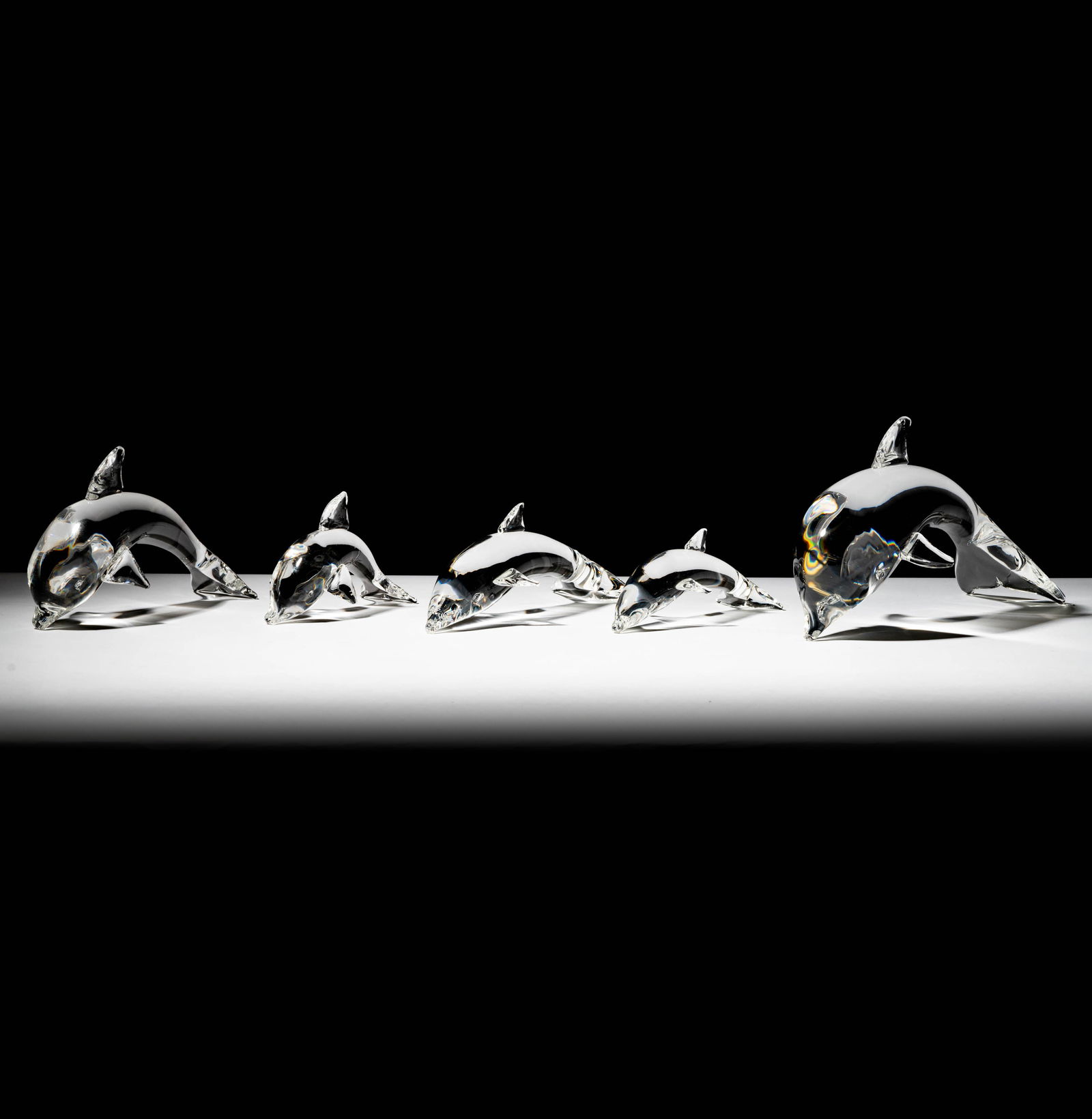 Five Steuben Glass Dolphin Sculptures (1 of 19)