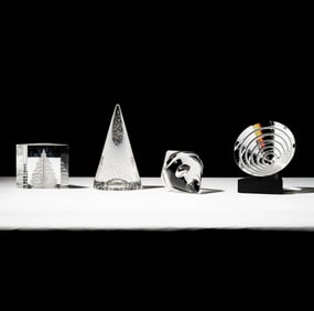 Four Steuben Glass Sculptures