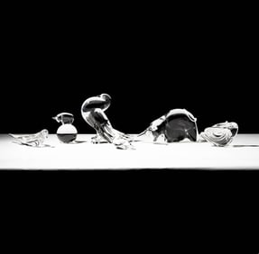 Six Steuben Glass Animal Sculptures
