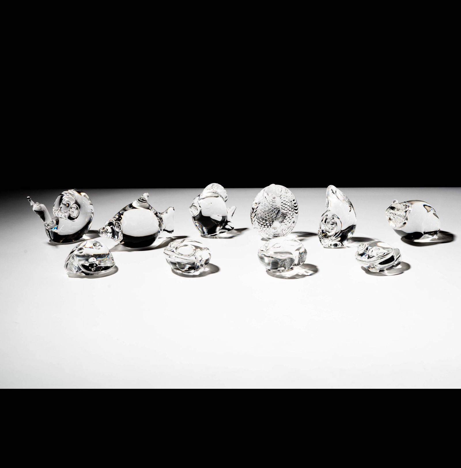 Ten Steuben Glass Hand Coolers (1 of 14)