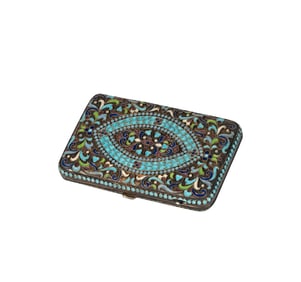 A Russian .84-Standard Silver and Cloisonne Enamel Case