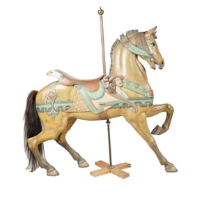 A Gustav Dentzel Painted Carousel Horse