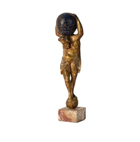 Continental Carved Figure of Atlas