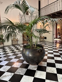 A Large Hammered Copper Planter