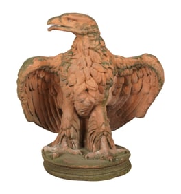 An American Terracotta Figure of an Eagle