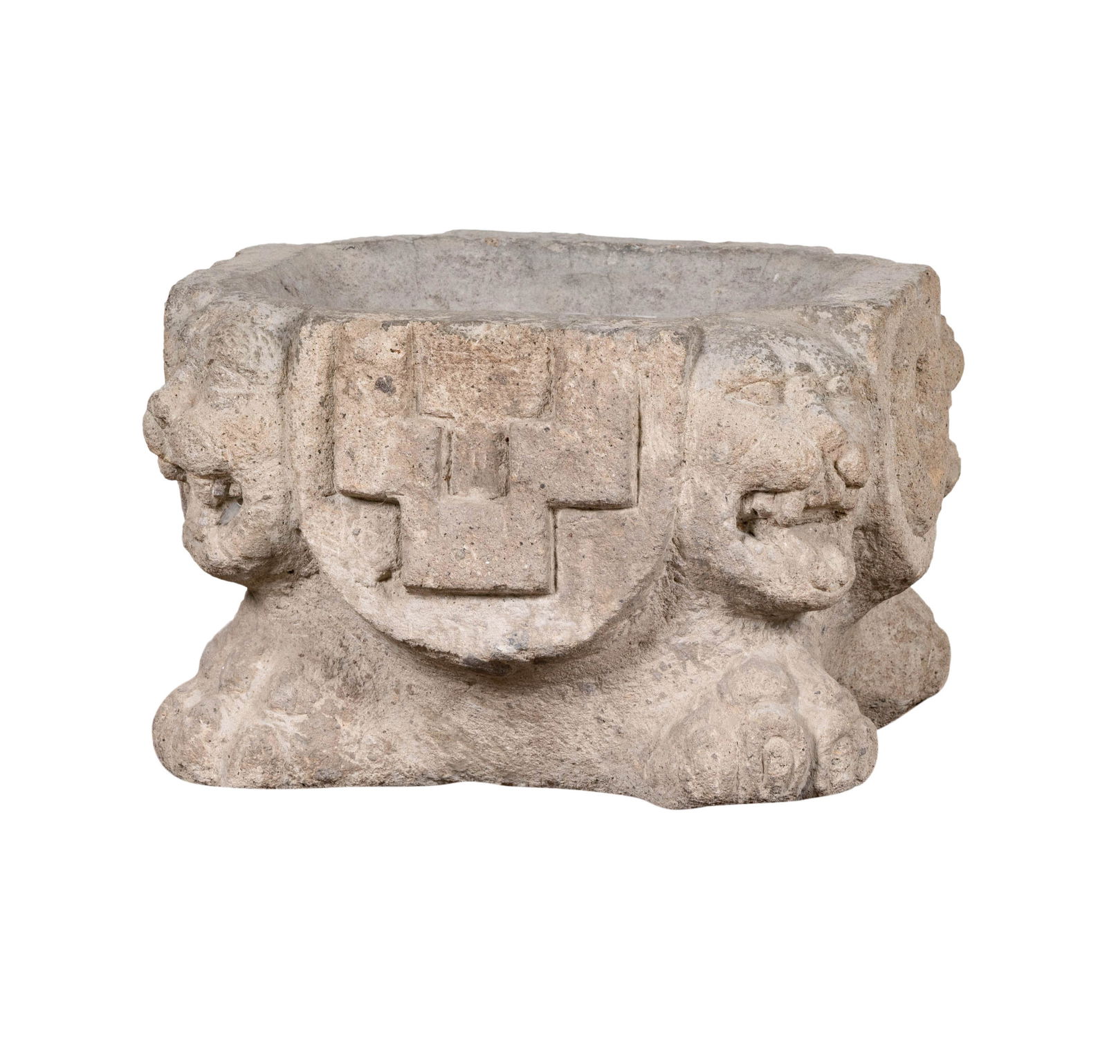 A Spanish Colonial Zoomorphic Carved Stone Mortar (1 of 9)