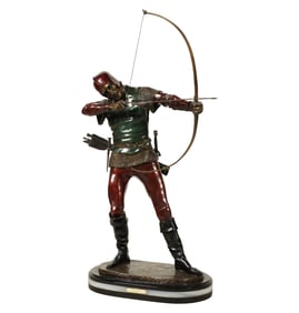 A Bronze Figure of a Medieval Archer