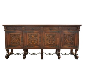A Renaissance Revival-Style Carved Oak Buffet