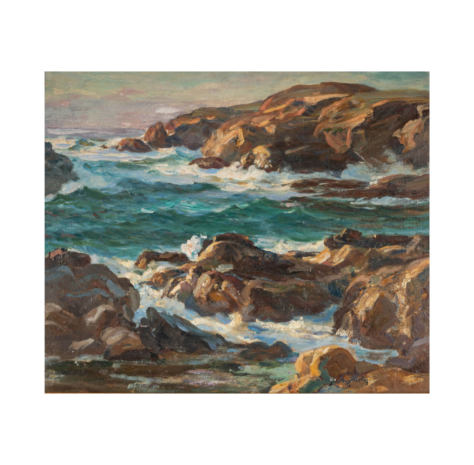 Paul Dougherty, 1877-1947, Cool Afternoon: oil on board, signed lower right, signed again and titled verso 20 x 24 in. (50.8 x 61 cm.)