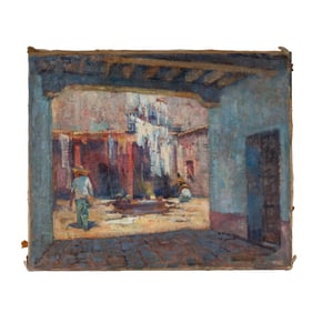 Alson Skinner Clark, 1876-1949, Courtyard Scene