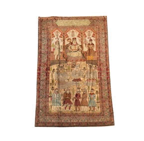 A Kerman Pictorial Rug 11'2" x 7'1"