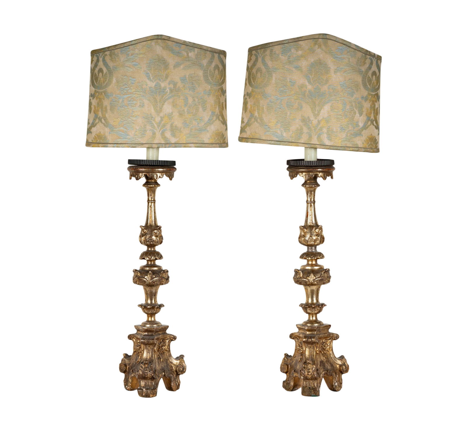A Pair of Italian Giltwood Altar Sticks (1 of 13)