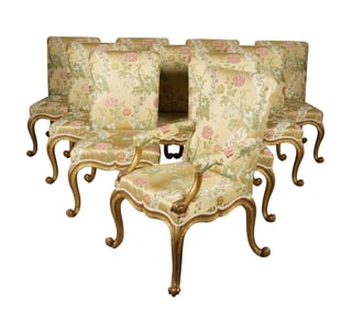 A Set of 12 Rose Tarlow Kent Dining Chairs