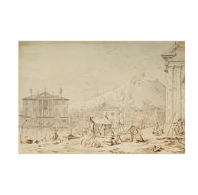 Workshop of Canaletto, 1697-1768, The Market at Dolo