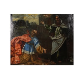 Italian School, 17th/18th Century, King Surrendering Before a Prophet