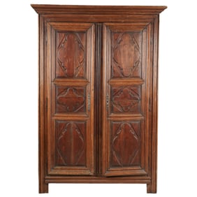A Louis XIII-Style Walnut Armoire