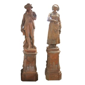 A Pair of French Terracotta Figures