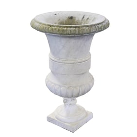 An Antique Carrara Marble Urn