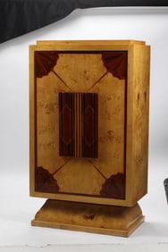 An Art Deco-Style Swivel Bar Cabinet