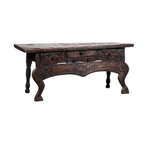 An Antique Hand-Carved Nahuala Table